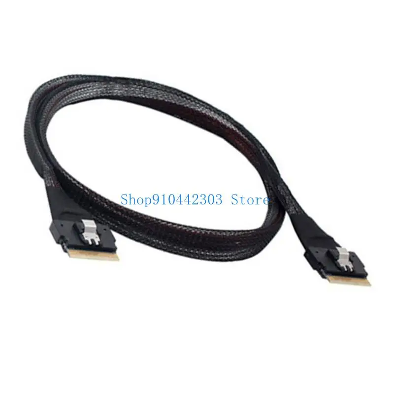 652F 24Gbps SFF-8654 8i 74Pin 남성-슬림라인 SFF-8654 SAS4.0 74Pin 남성 연장 케이블 50cm 서버 데이터 저장용