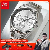 OPK 6024 Mens Watch Original Fashion Brand Quartz Watches For Men Multifunctional Chronograph Waterproof Luminous Watch With Box