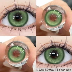 EYESHARE MADRID Series Purple Colored Contact Lenses for Halloween & Anime Beauty Accessories (MADRID - GREEN)