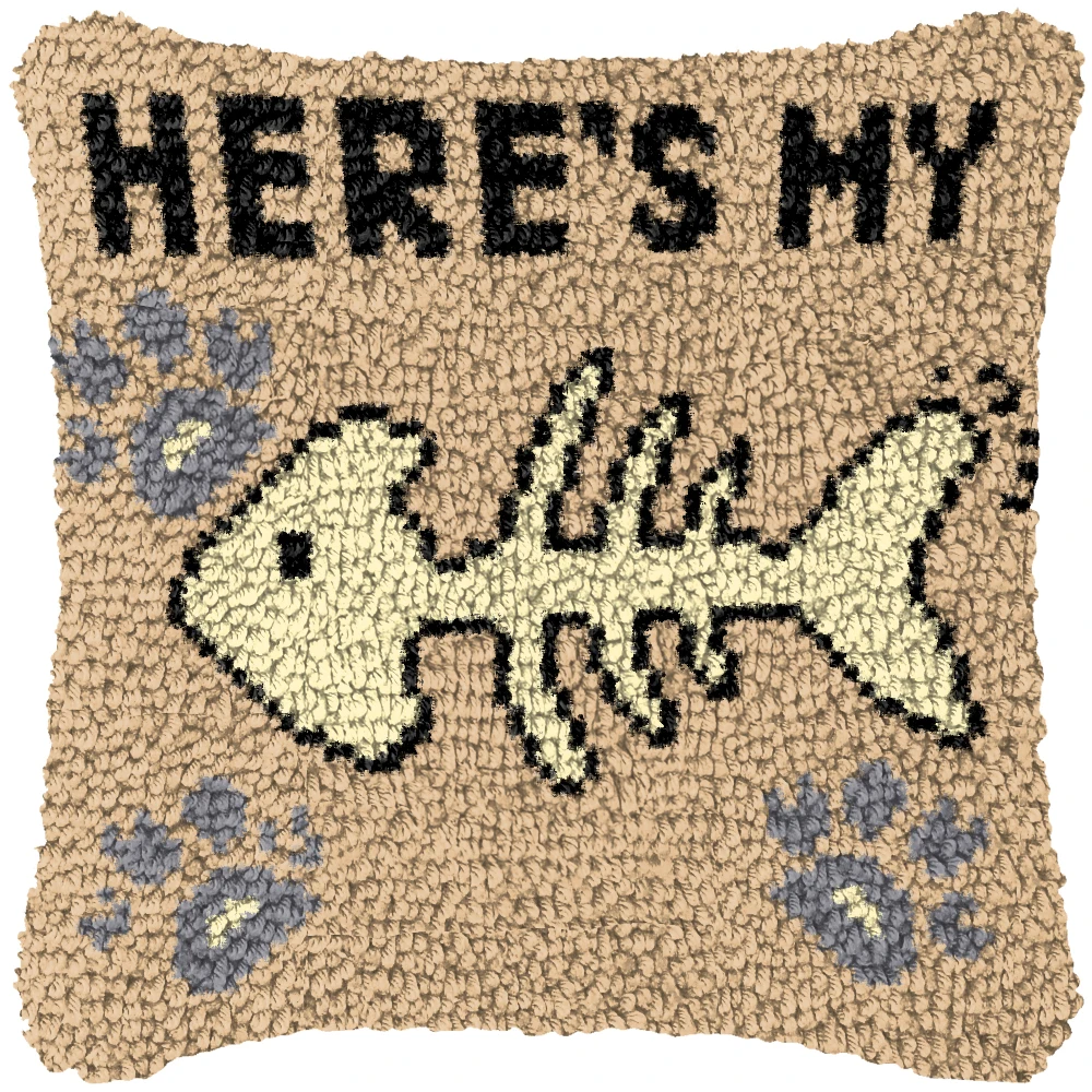 DIY Dinosaur Latch Hook Pillow Kit - 43x43cm Crochet Embroidery Craft For Beginners