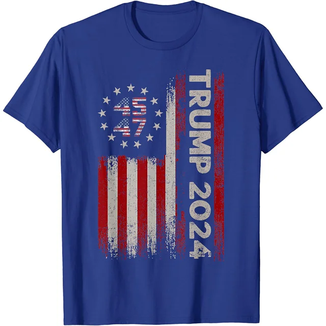 Trump 2024 T Shirt 45 47 President America Flag Graphic T Shirts Mens Clothing T-shirt Fashion Streetwear Casual Women Tops Tee 3