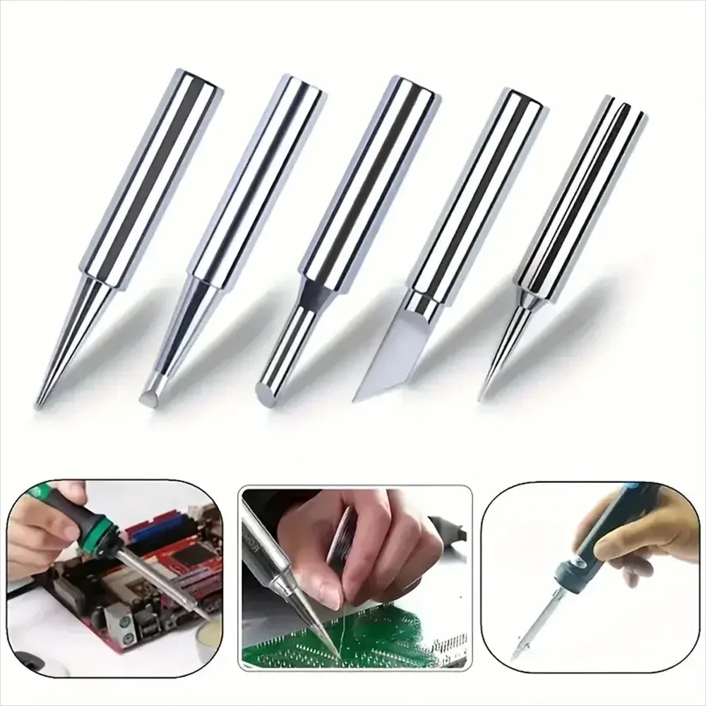Premium Soldering Iron Pure Copper Tip Set - 5 Pieces