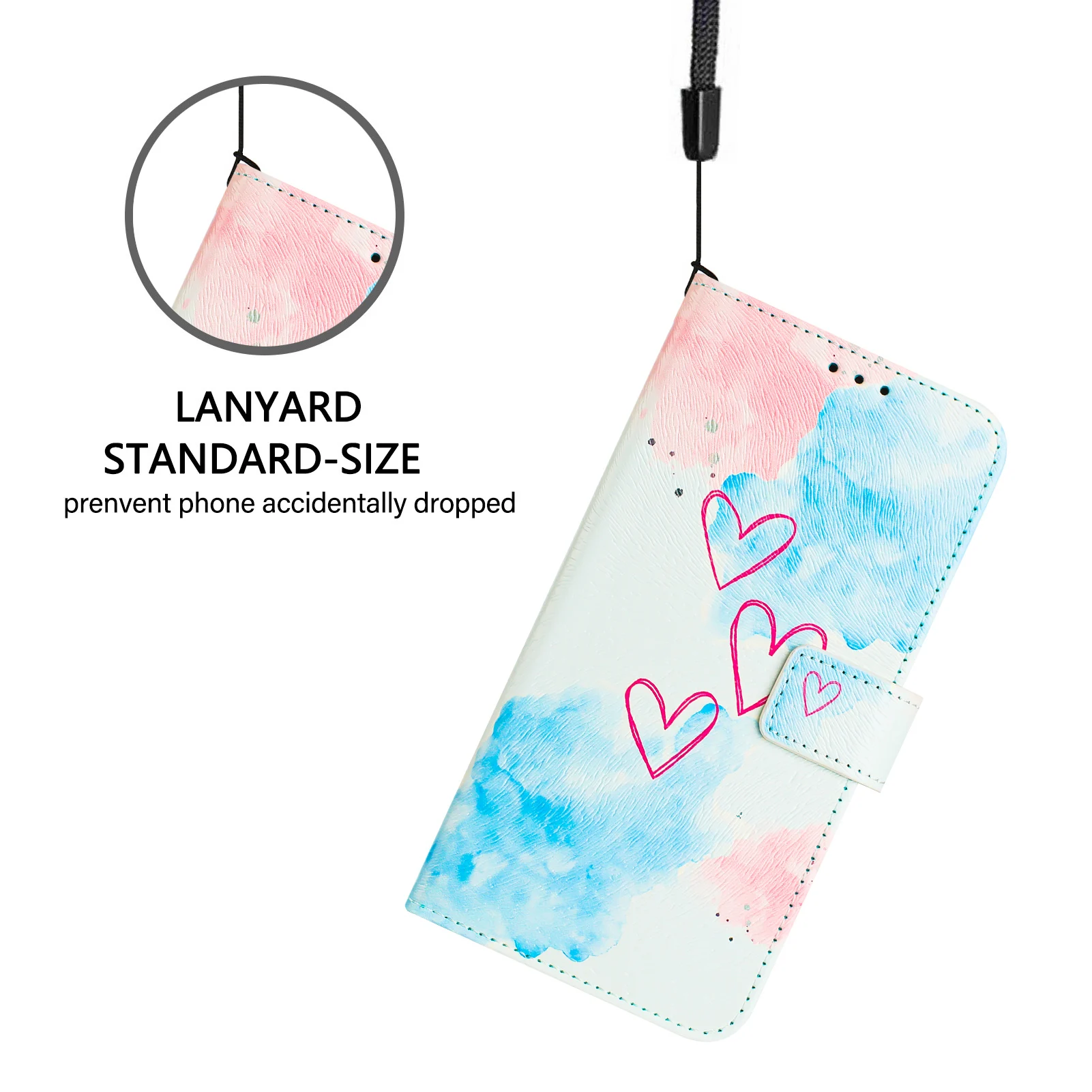Cartoon Leather Wallet Phone Case - Flip Design Cover