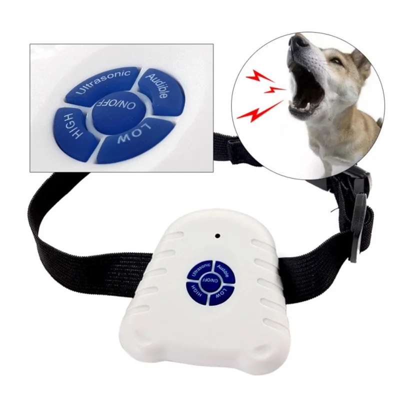 Adjustable Ultrasonic Anti Bark Collar Waterproof Stop Barking Control Collar for Small Pet Dogs Training Device Button Clicker dog training collar dog bark deterrent
