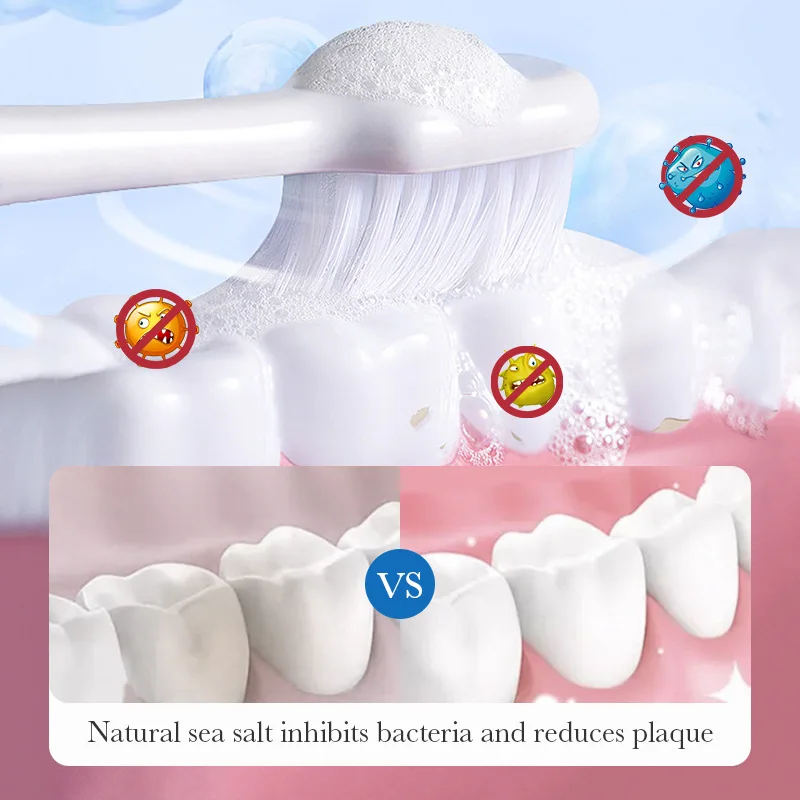 Sea Salt Baking Soda Whitening Toothpaste Cleans Tartar and Fixes Teeth Toothpaste Removal Bad Breath Preventing Periodontitis teeth whitening product teeth whitening essence teeth health product