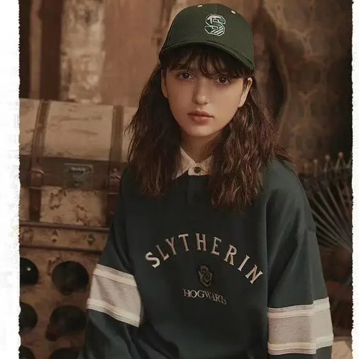 NEW Harried Sweatshirts Couple Sweatshirt Gryffindor Lapel Letter Slytherin College Top Polo Shirt Novelty Hufflepuff Ravenclaw