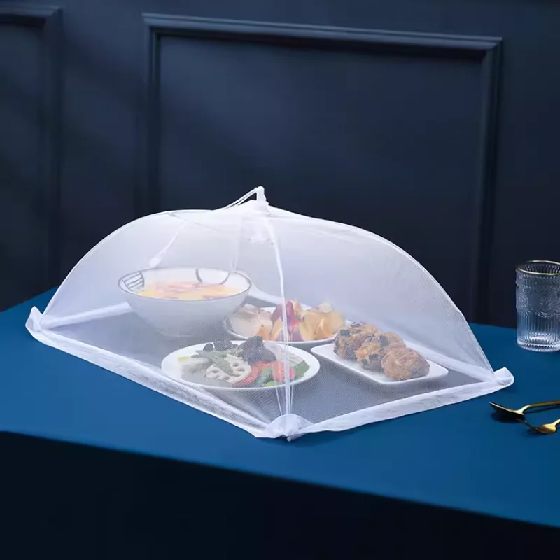 Dish Cover Foldable Household Table Lid Restaurant Portable Dust and Fly Proof Meal Lid Leftovers Food Net Cover Kitchen Tools