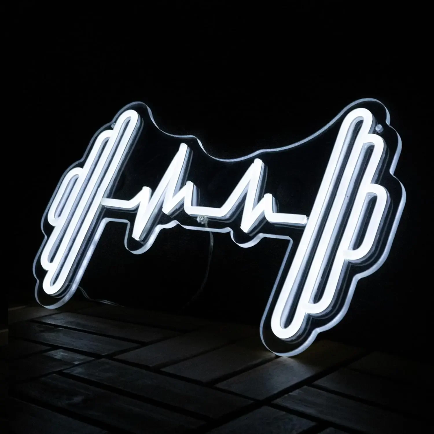 Dumbbell Heartbeat Neon Sign USB Powered Gym and Fitness-Themed Neon Lights for Home Gym and Workout Room Decor Motivation