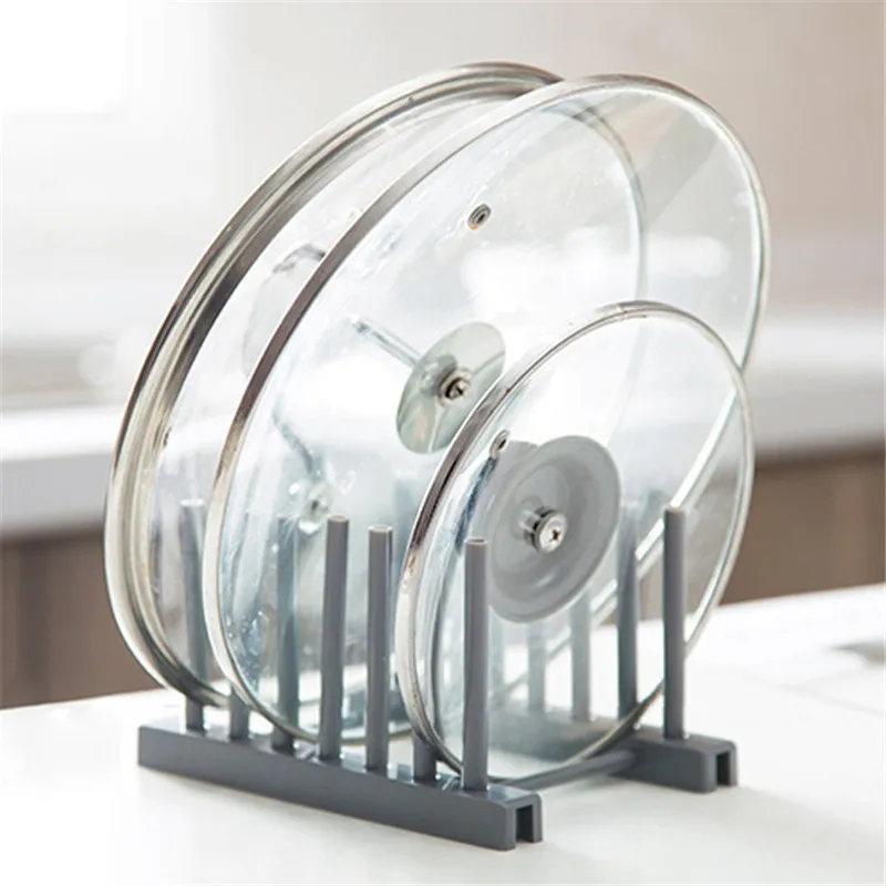 Pot Lid Rack Pan Cover Stand Shelf Cooking Dish Tray Spoon Plate Holder Storage Kitchen Organizer Tools |