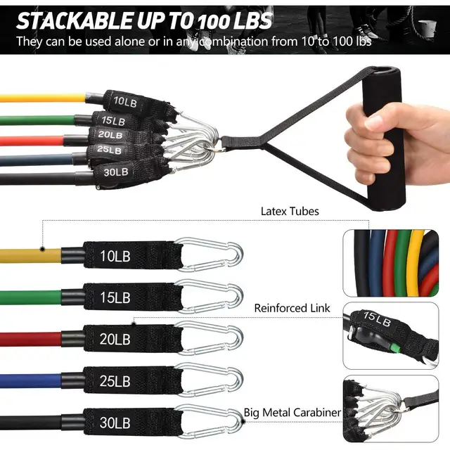 11Pcs Sport Rubber Band for Fitness Equipment Resistance Bands Elastic Band for Pulling Up Gym Exercise Training Body Sports 6
