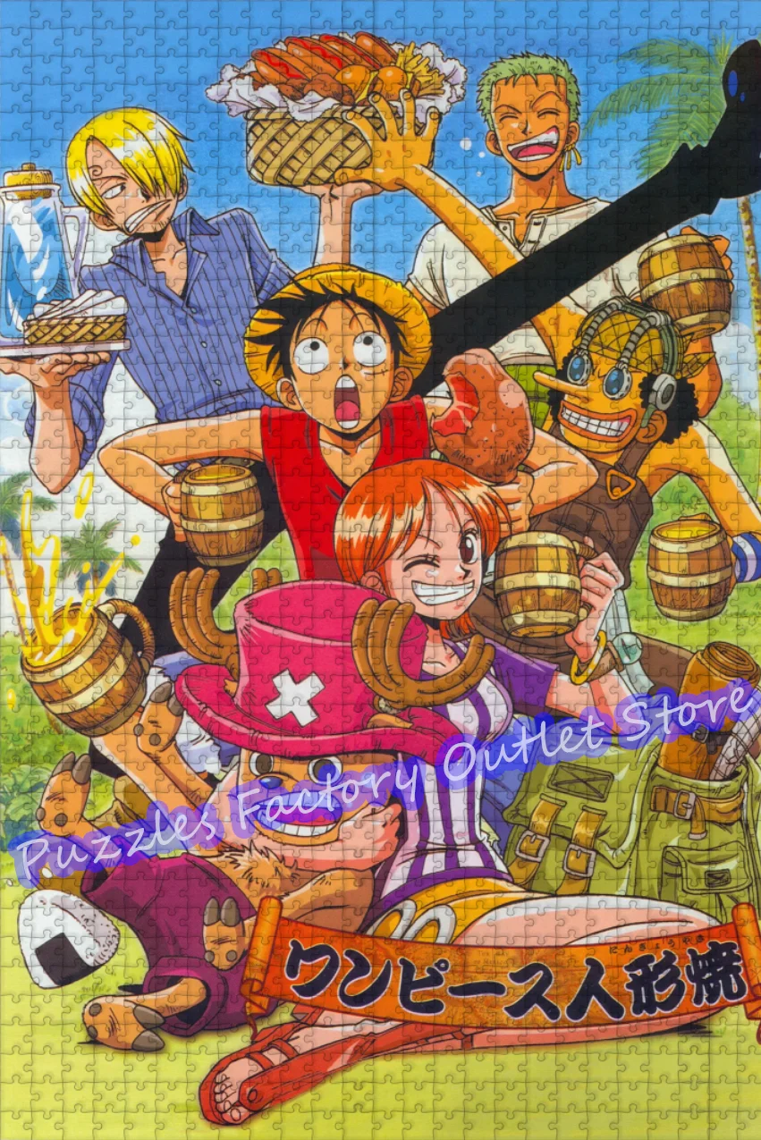 One Piece Movie Print Puzzle 300/500/1000 Pieces Nico Robin Nami Monkey D. Luffy Anime Jigsaw Puzzle for Kids Toys Gifts 2