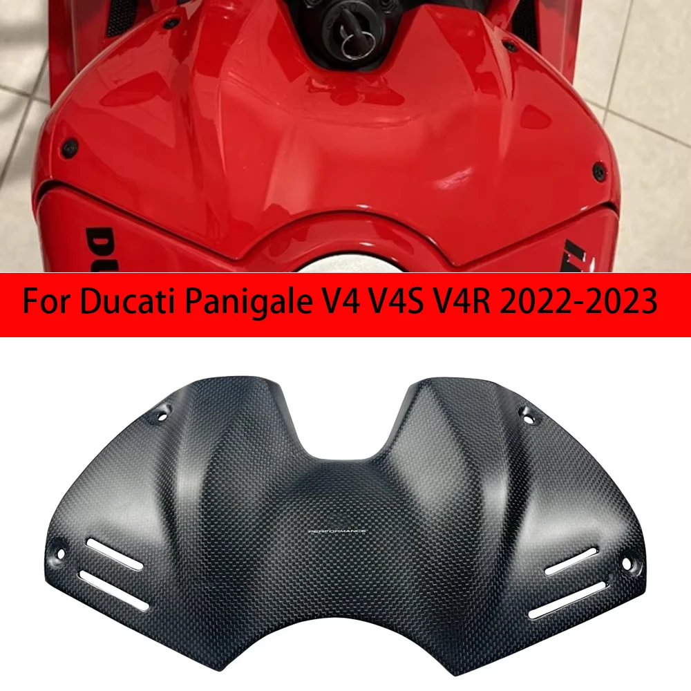 Glossy Carbon Fiber Tank Cover – Front Fairing For Panigale V4 / S (2018-2021)