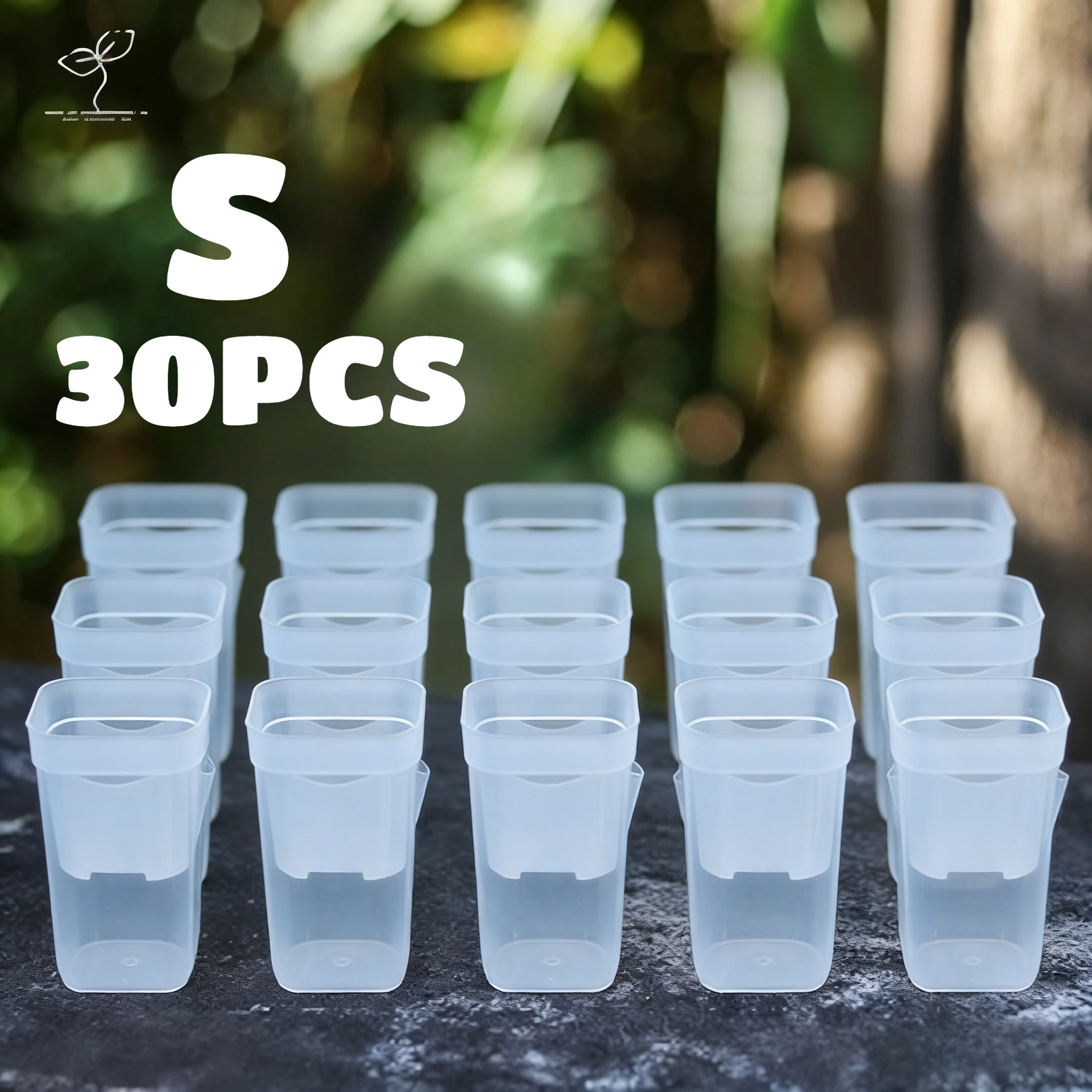 15-Piece Translucent Self-Watering Seedling Planters with Reservoir