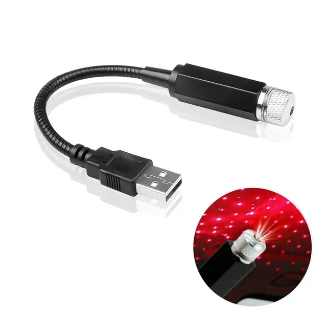 LED Yıldızlı Gökyüzü Lambası Araba Lazer Yıldız Tavan Işık 5 V USB Powered Galaxy Yıldız Atmosfer Işığı Projektör Lambası Odası Tavan Dekor