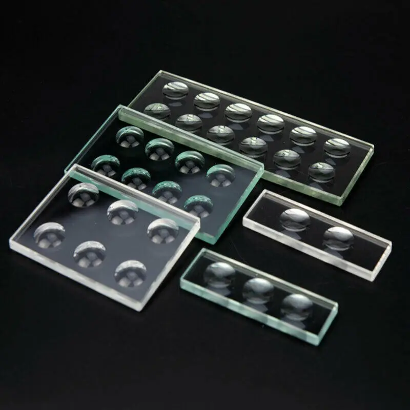 1PC 5mm 10mmThickness Circular Concave Cavity Optical Glass Microscope ...