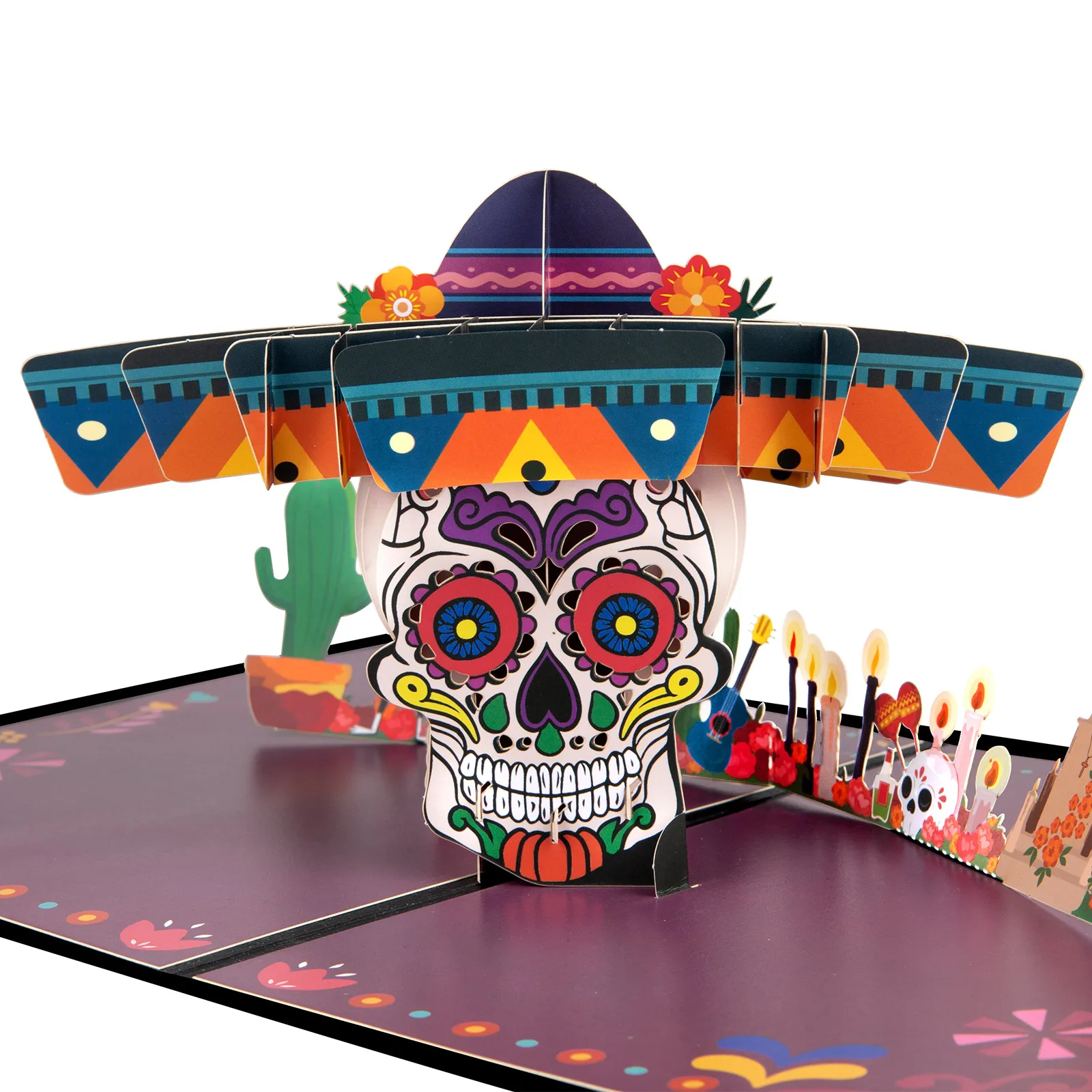 Dia de Muertos Pop Up Card 3D Holiday Greeting Card Day of the Dead