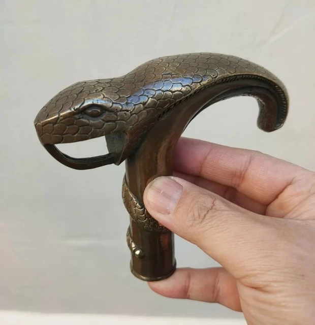 Antique Victorian Walking Stick with Bronze Gun Head Holding snake -  AliExpress