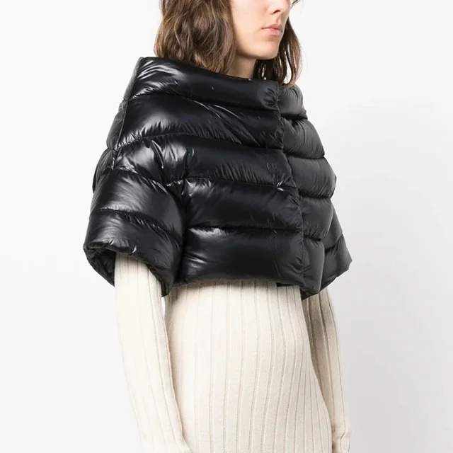 Off The Shoulder Cropped Puffer Jacket 3