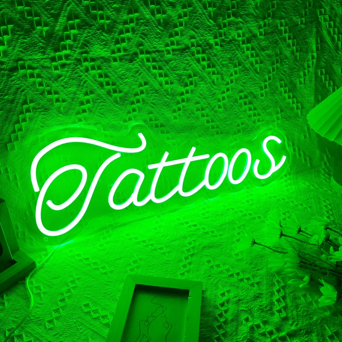 19inch Tattoo Studio Custom LED Neon Open Sign Tattoo Salon Accessories  Tattoo Parlor Piercing Shop Light Sign with Chain EUPlug - AliExpress