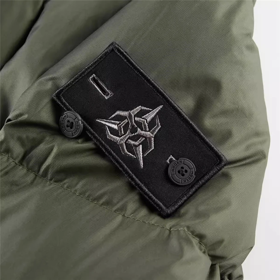 Winter Down Jacket Men Techwear Cargo Down Coat Fashion Casual Puffer Jacket Male Tactical Function