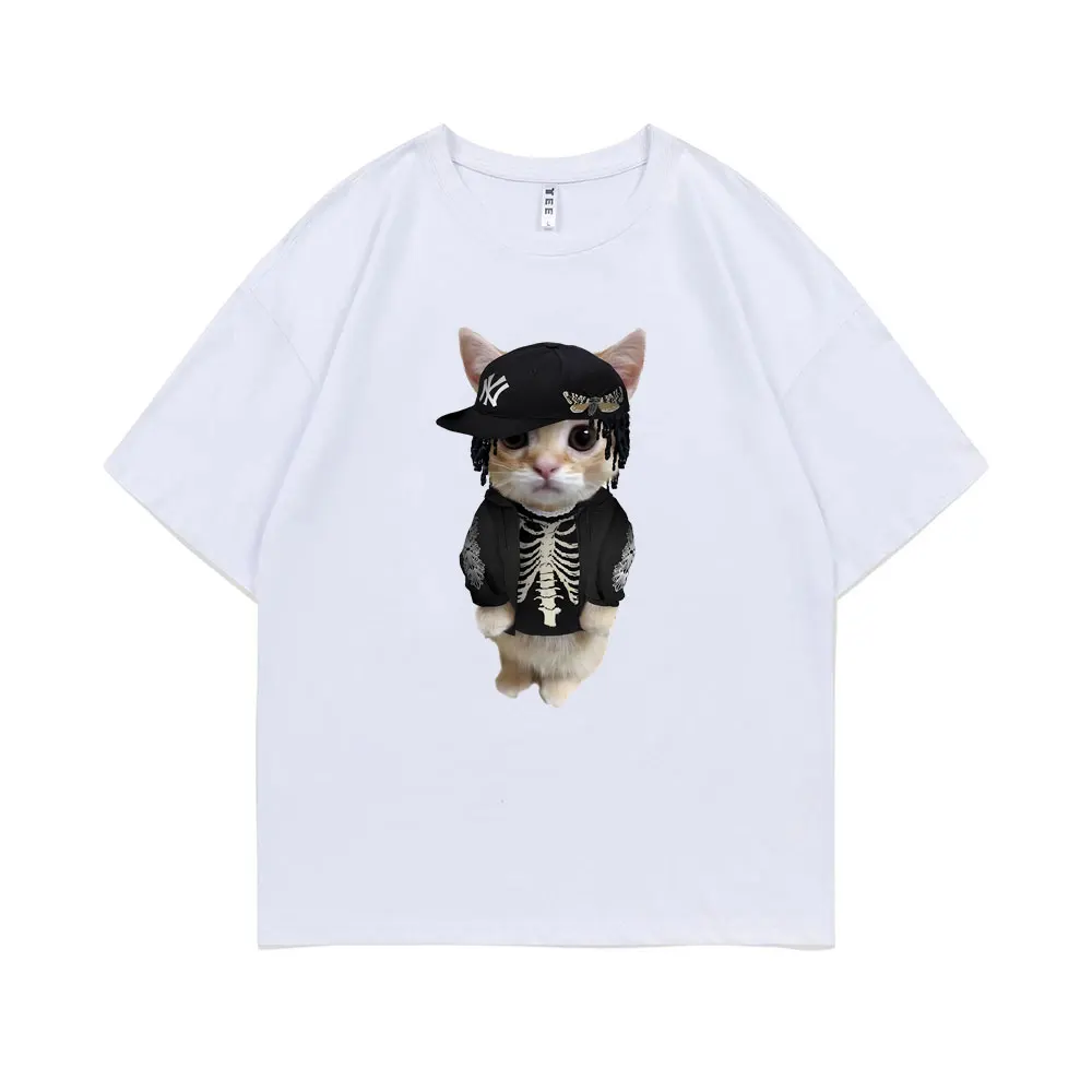 

Rapper Playboi Carti Kitty Graphic Print T-shirt Men's Fashion Short Sleeve Funny Men Women Vintage Oversized Street Tops Tees