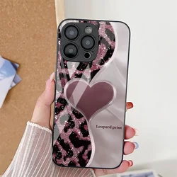 Leopard Print Tempered Glass Phone Case - Galaxy S20 FE (Black PI65)