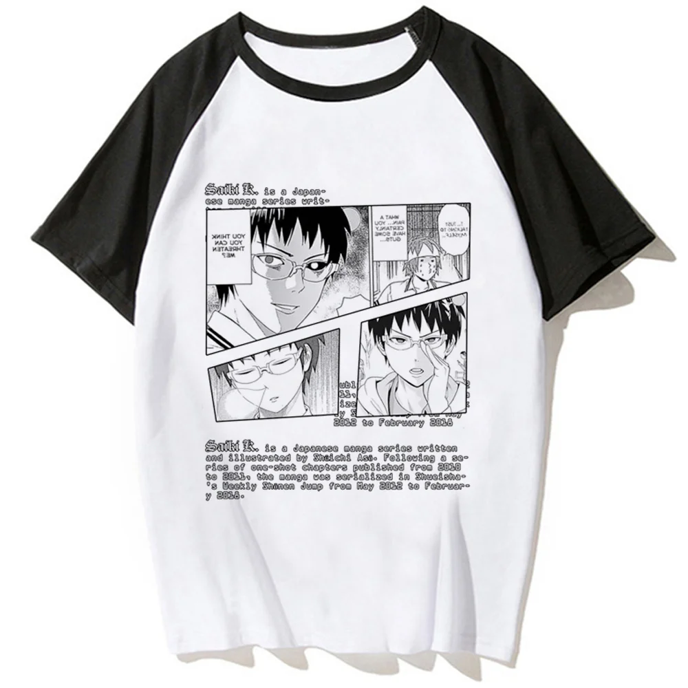 Saiki Kusuo tshirt women Y2K tshirt female funny anime streetwear clothes 5
