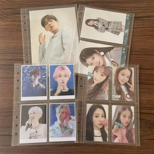 Classeur A5 pour cartes photo, couverture Kpop à feuilles mobiles, livre de collection, cartes photo, Album, livre de rangement, papeterie, cadeaux d'anniversaire 4
