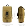 EDC Molle Nylon Bag Purse Double Layer Outdoor Waterproof  Waist Fanny Pack Men Phone Pouch Camping Hunting Tactical Waist Bag 4