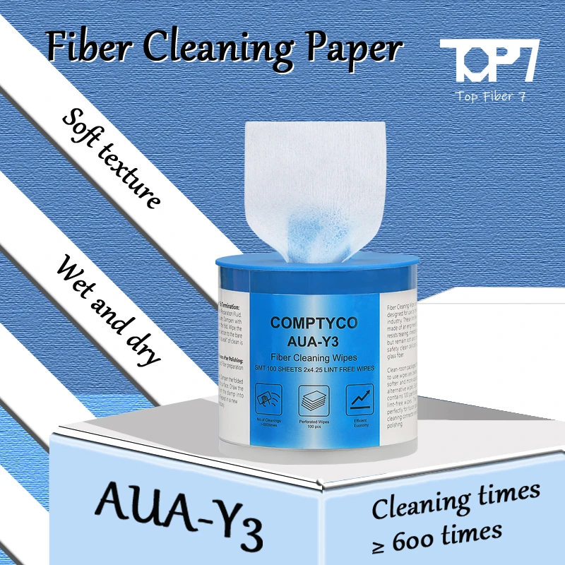 

AUA-Y3 Fiber Cleaning Wipes Dustfree Paper Fiber Optic Low-lint Wipes Optical Fiber Clean Paper FTTH Tools Free Shipping