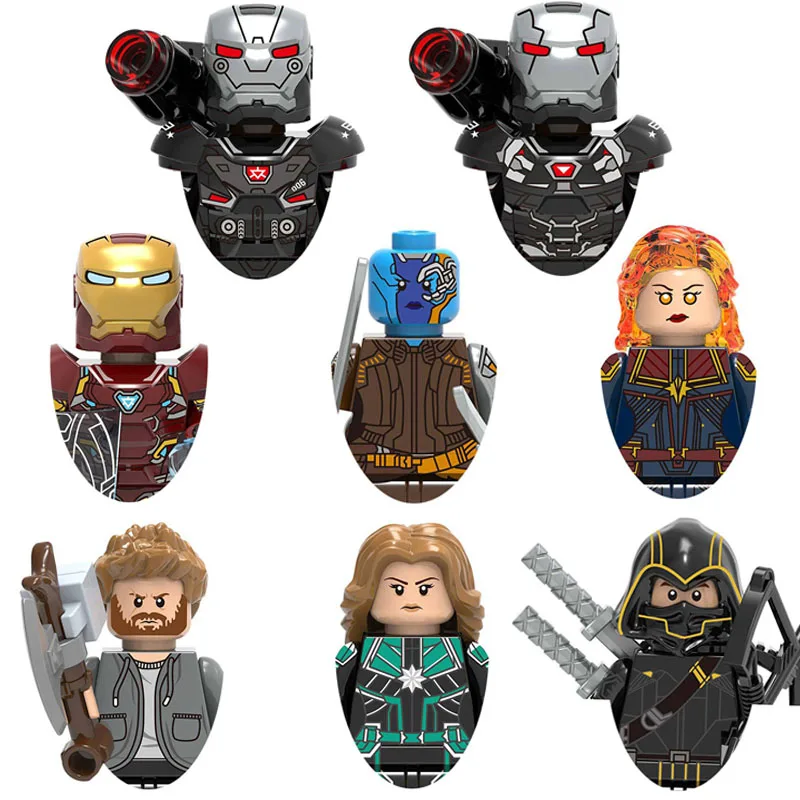 

X0258 The Avengers Thor Heroes Captain Marvel Bricks Cartoon Character building block Educational Toy Boy Birthday Present