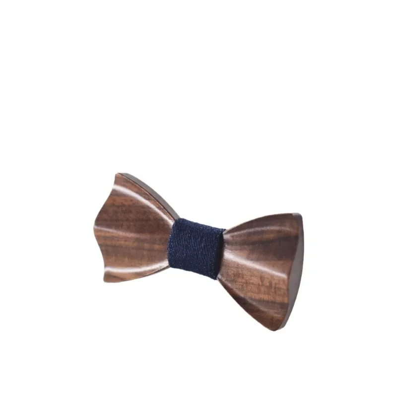 New Kid 3D High-end Wooden Bow Tie Boys and Girls Dress Shirts Suits Bow Tie Children Boys Girls Wooden Decoration