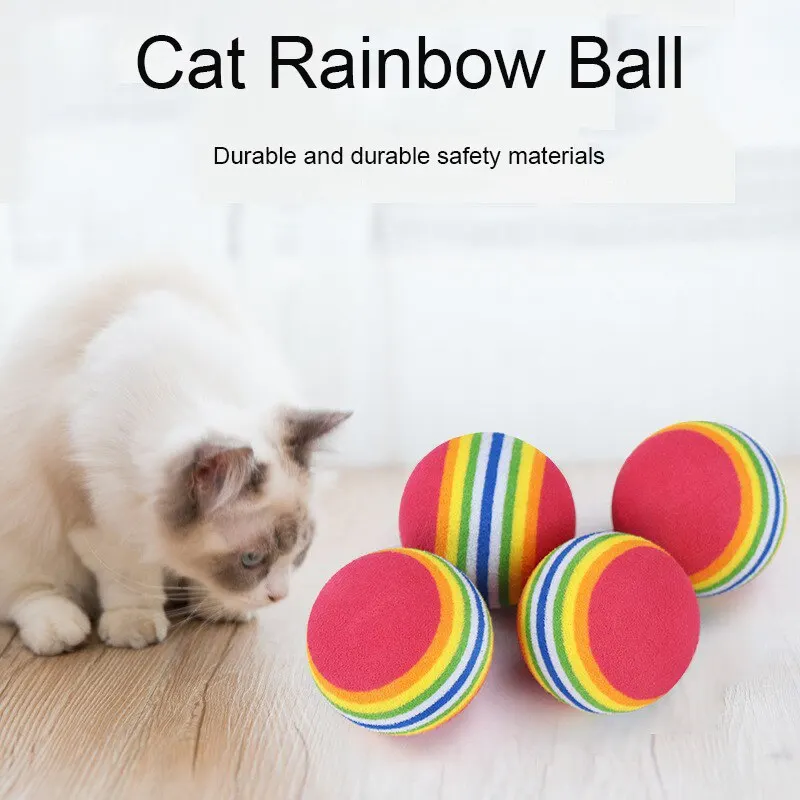 Cat interactive ball toys Cat Toy Balls Interactive for Indoor Cats Kitten Favorite Gift Soft Foam Ball Chase Quiet Playing Cats Stuff Supplie