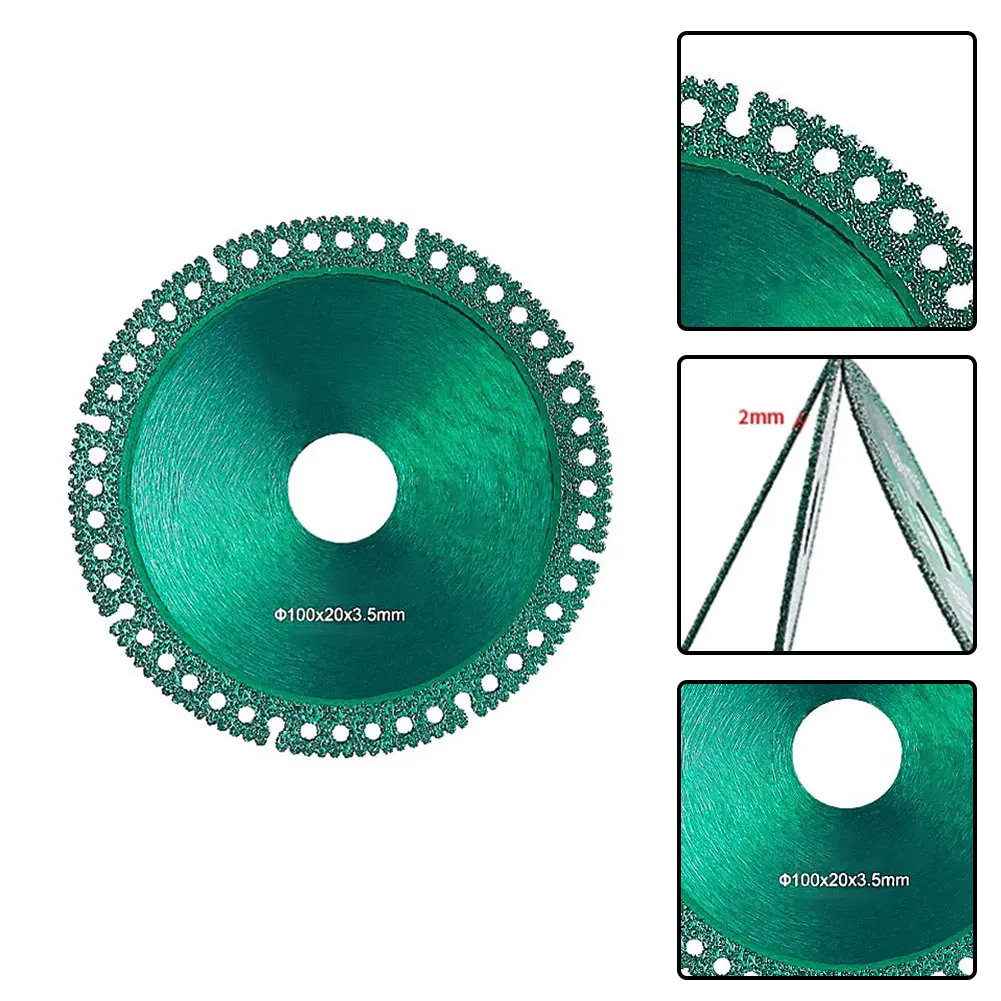 

Aluminum Aluminum Alloy Diamond Saw Blade Cutting Disc Blade 10cm/3.93 In Composite Green Multi-function Steel