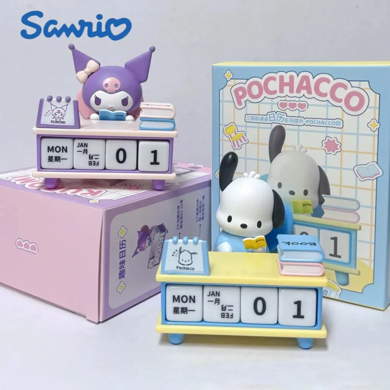 

Горячая Распродажа, Sanrio, настольный календарь серии, рандомная милая собака, Kuromi почтовый модель, настольные украшения, день рождения, новогодние подарки
