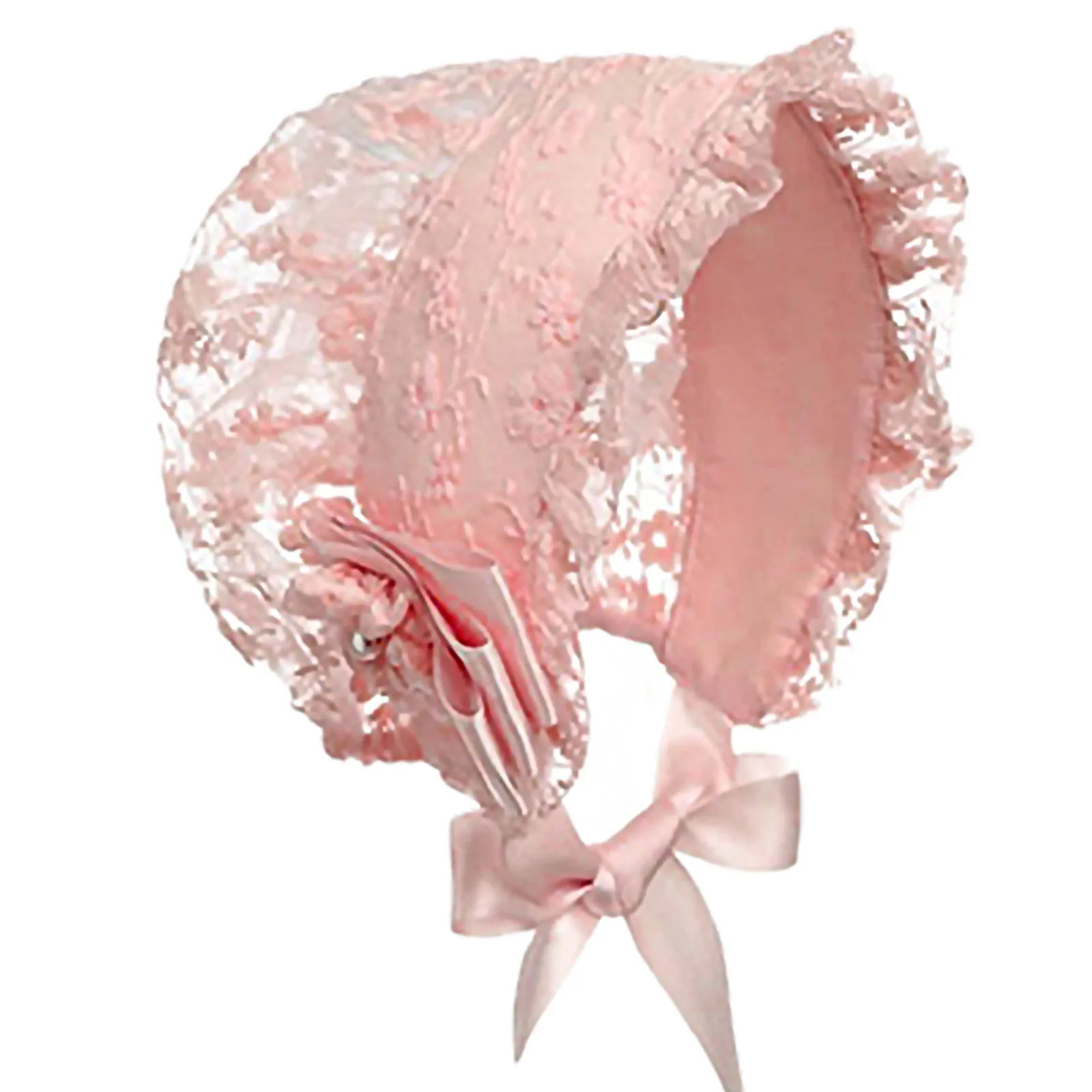 Lace Baby Hat Girl Boy Toddler Lovely Infant Kid Cap Newborn Photo Lacing Hat Princess Baby Girls Birthday Christening Party Hat 4
