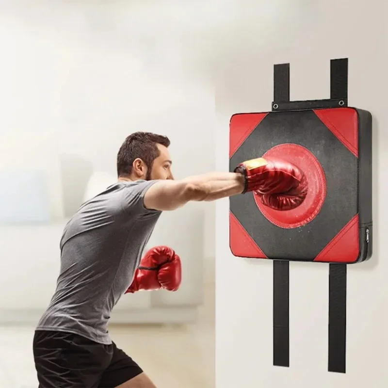 Taekwondo Quality Leather Wall Focus Pads Muay Thai Foot Target Training Sandbags Adjustable Height Kicking Fighting Boxing Mat