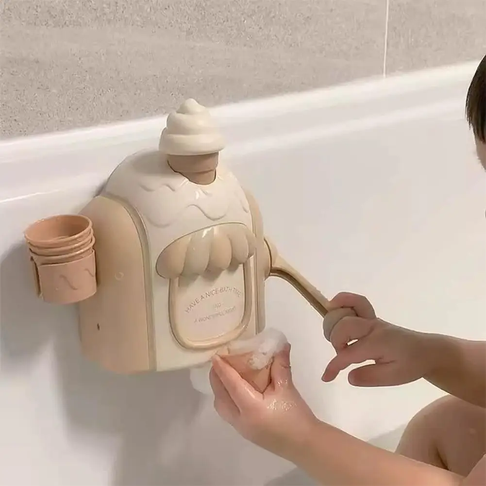 Bath Bubble Toy Funny DlY Ice Cream With Foam_voghion.com
