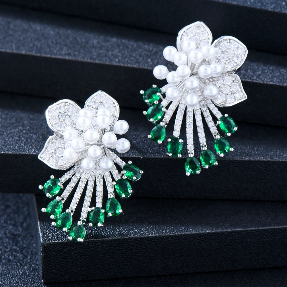 Earrings for women| chandelier earrings diamond in Rose Gold Finish | –  Indian Designs