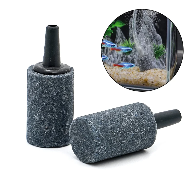 5/10Pcs Aquarium Zylinder Form Air Stein Mineral Blasen Release Aquarium Pum Airstone Belüftung Belüfter Zubehör – Detail 8