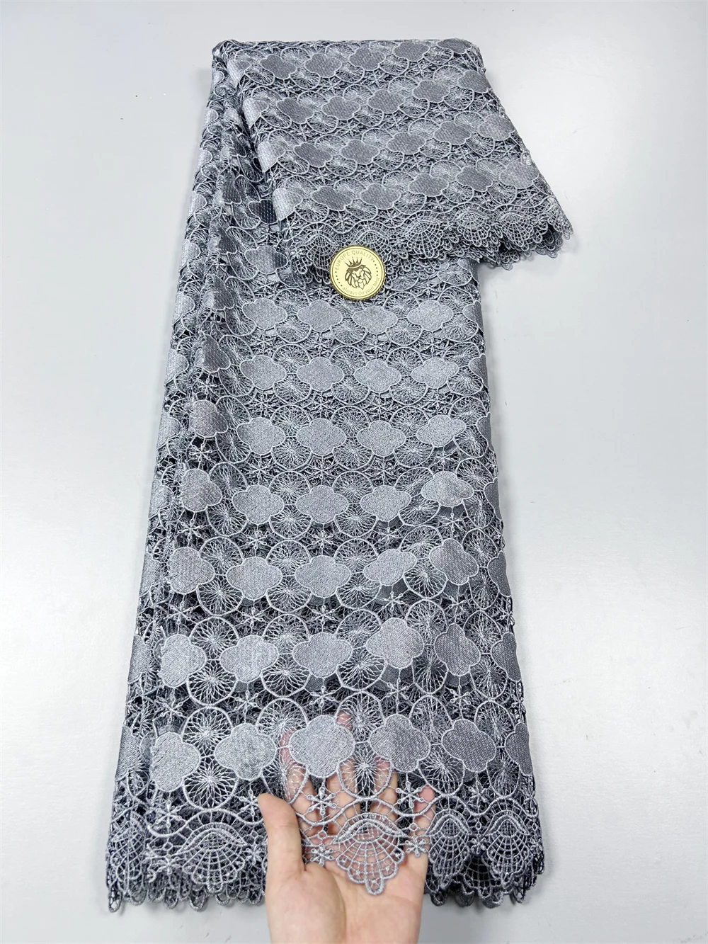 Nigerian Guipure Cord Lace Fabric High Quality Lace Embroidery African Milk Silk Fabric For Wedding Sewing Dress