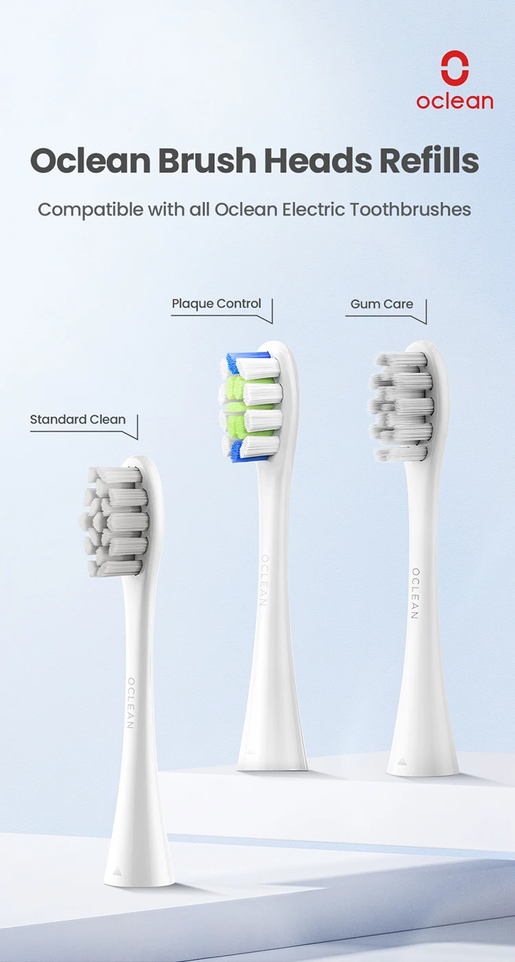 Brosses à dents,Oclean Têtes de brosse X Pro Elite Flow One Z1 F1 E1