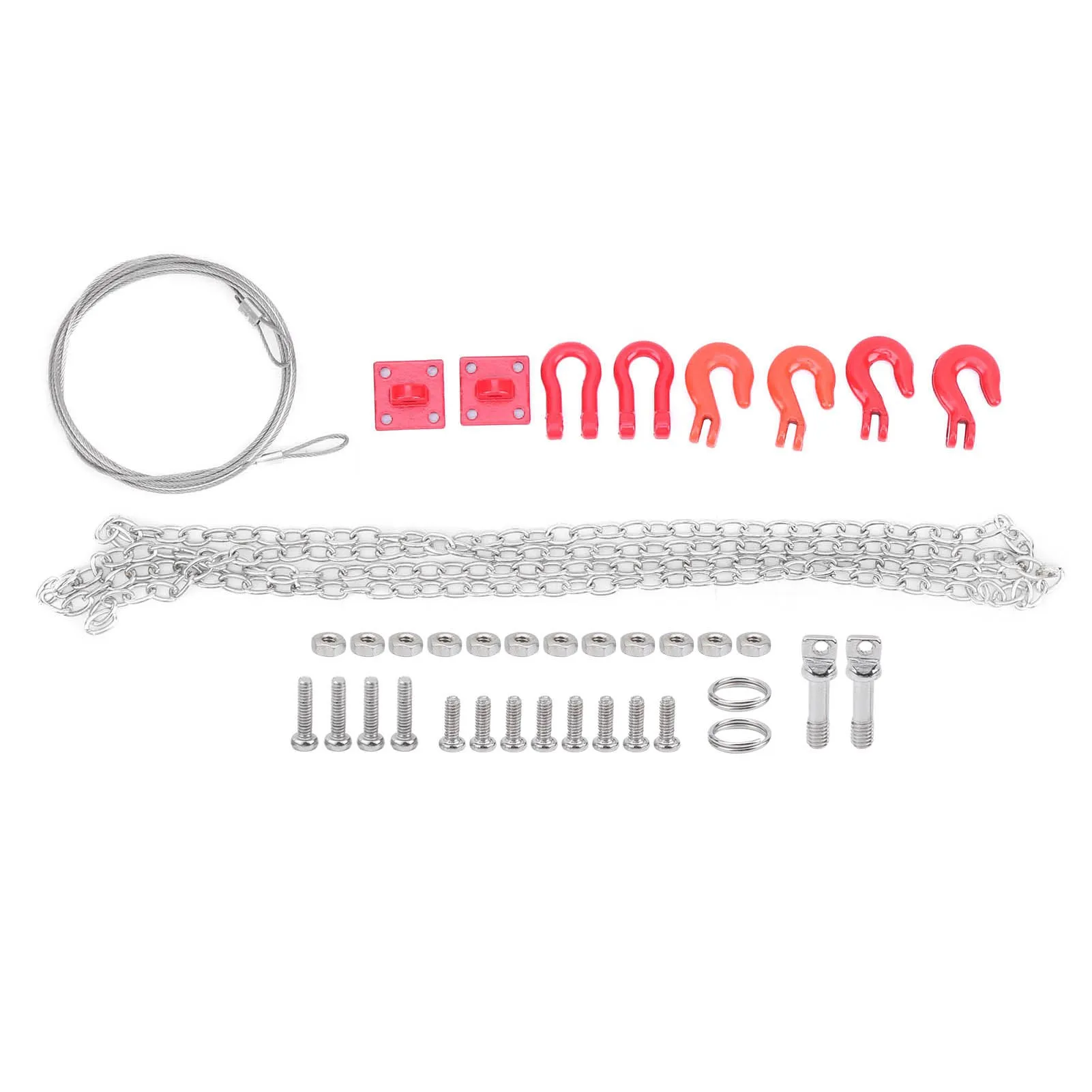 RC 트레일러 체인 레드 RC 버클 1/10 RC 자동차용 SCX10 D90 CC01/ 야외용 자동차 액세서리 RC 모델