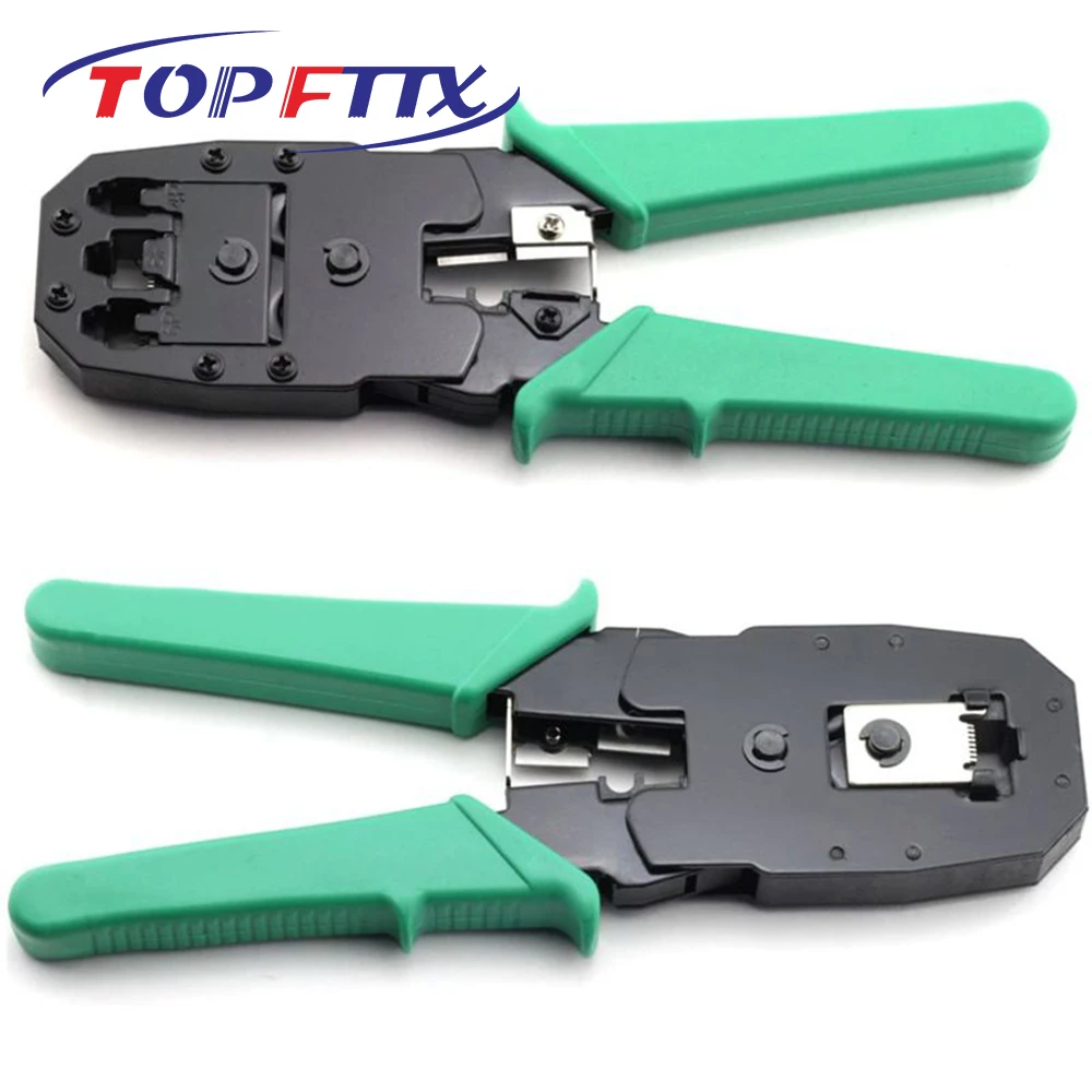 RJ45 네트워크 케이블 스트리퍼, Cat7 Cat6 Cat5e 4P/6P/8P 크림핑용 케이블 플라이어 패스스루 크림퍼