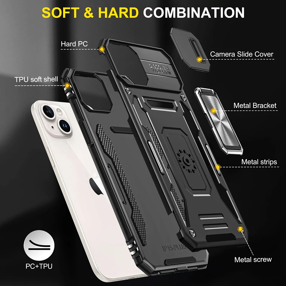 Slide Camera Cover iPhone 15 Case