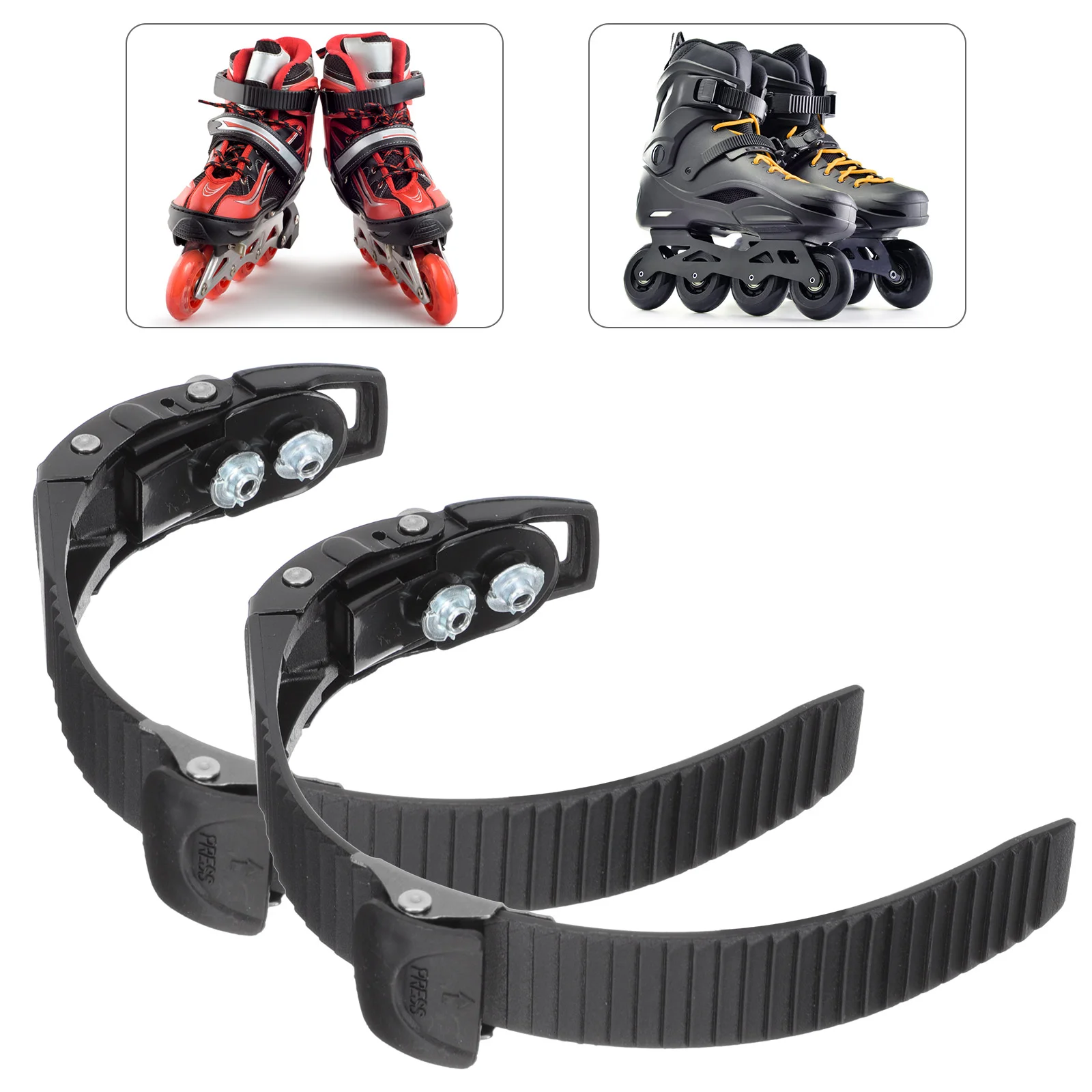 

2 Pcs Roller Skate Energy Belt Portable Strap Buckles Skates Scroll Wheel Pp Replaceable Straps Child