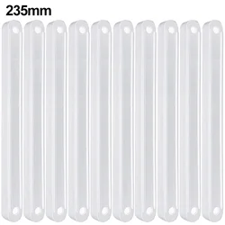 Set of 10 Plastic Drawer Slides - Durable Replacement Wardrobe Guide Rails for Furniture Hardware (Multiple Sizes Available) (White - 235mm)