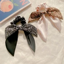 

Women Hair Bands Colors Sweet Bow Elastic Hair Bands Lovely Soft Scrunchies Rubber Bands Female Hair Accessories