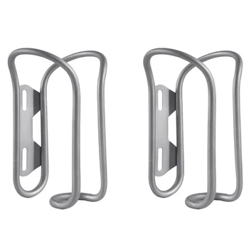 2X Bicycle Kettle Rack Titanium Alloy Hollow Riding Water Bottle Cage Holder With Screws Style B