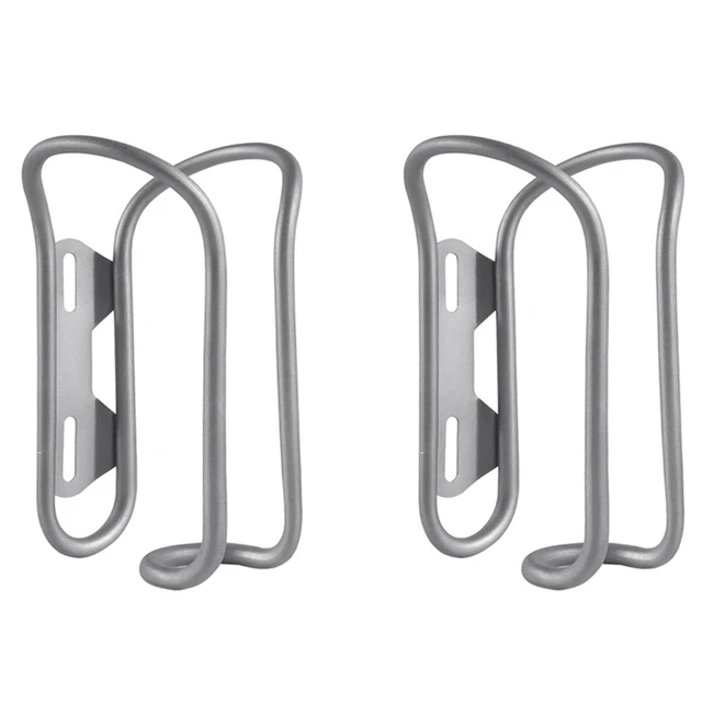 2X Bicycle Kettle Rack Titanium Alloy Hollow Riding Water Bottle Cage Holder With Screws Style B